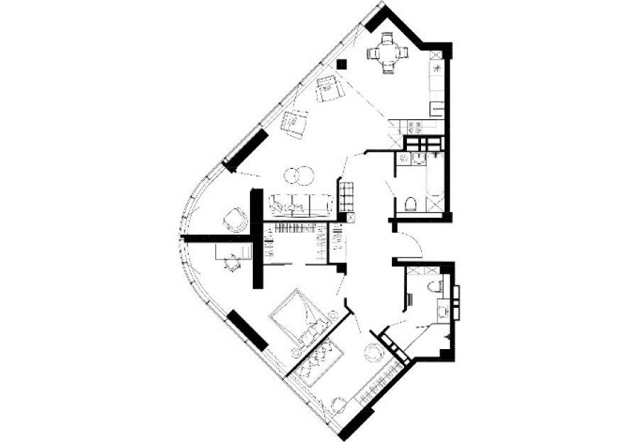 3-комнатная, 95.48 м² в Чайка